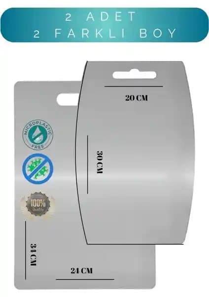 EryaHome Paslanmaz Çelik Kesme Tahtası Seti: Modern ve Hijyenik Mutfak Çözümü