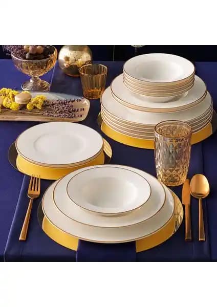 Güral Porselen 26 Parça Bone Yemek Takımı 6 Kişilik Şık ve Dayanıklı Tasarım