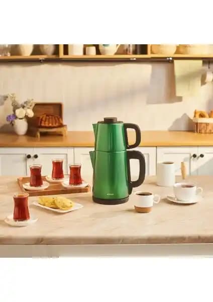Karaca Tea Break 2 Inox Çelik Çay Makinesi: Geniş Kapasiteli Modern Tasarım ve Güvenlik Özellikleri