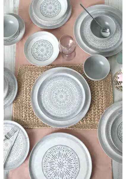 Keramika Stone Nordic Yemek Takımı: Estetik ve Fonksiyonelliği Bir Arada Sunan 24 Parça Set