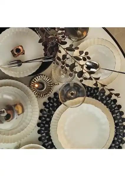 Kütahya Porselen Bone Luz-Form 52 Parça Yemek Takımı Modern ve Şık Tasarımıyla Geniş Ailelere Uygun