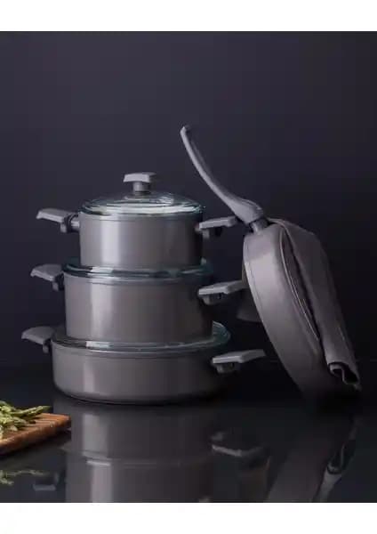 Madame Coco Nano Seramik 7 Parça Tencere Seti ile Sağlıklı ve Şık Pişirme Deneyimi