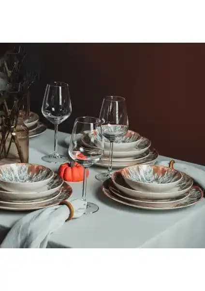 Soley | Sirus 24 Parça Modern Porselen Yemek Takımı Şık ve Dayanıklı Tasarım