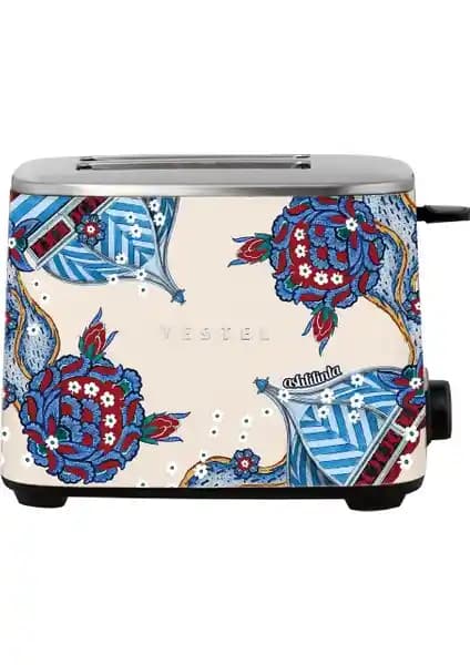 Vestel ve Aslı Filinta İş Birliğiyle Tasarlanan Retro Bej Çini Ekmek Kızartma Makinesi