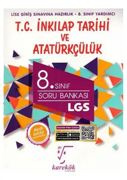8. Sınıf LGS İnkılap Tarihi Soru Bankası Karekök Yayıncılık Güncel ve Kapsamlı İçerik