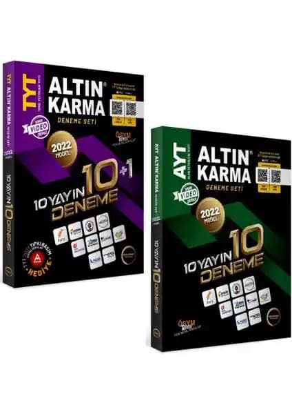 Altın Karma Yayınları 2022 TYT AYT 10 Farklı Deneme Seti ile Sınava Güçlü Bir Adım