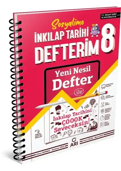 Arı Yayıncılık 8. Sınıf Sosyalimo Inkılap Tarihi Yeni Nesil Defteri İncelemesi ve Özellikleri