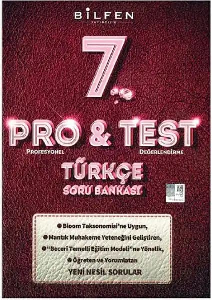 Bilfen Yayınları 7. Sınıf Türkçe Pro&Test Soru Bankası Öğrenciler İçin Güçlü Bir Kaynak