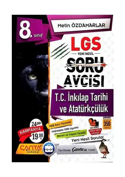 Çanta Yayınları 8. Sınıf LGS İnkılap Tarihi ve Atatürkçülük Soru Avcısı - Güncel ve Uyumlu Eğitim Kaynağı