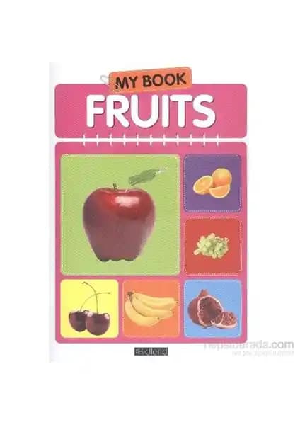Çocuklar İçin Eğitici Kitap Serisi My Book Fruits Dayanıklı ve Çok Dilli Eğitim Materyali