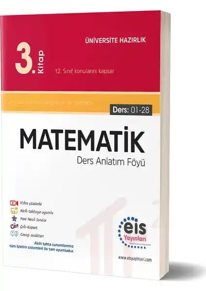 Eis Yayınları YKS Matematik 3. Kitap DAF Detaylı Konu Anlatımı ve Soru Çözümleri