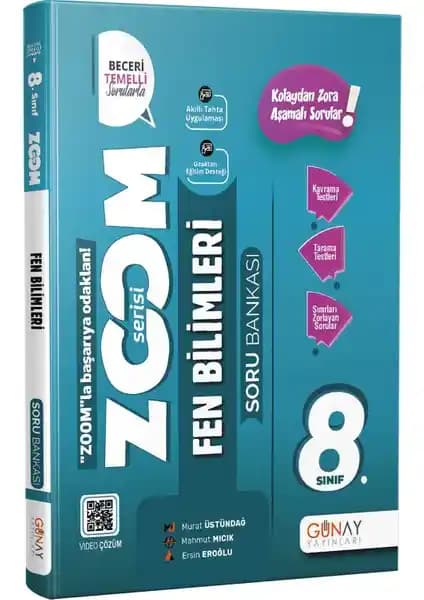 Günay Yayınları 8. Sınıf Fen Bilimleri Zoom Serisi Soru Bankası Detaylı İnceleme