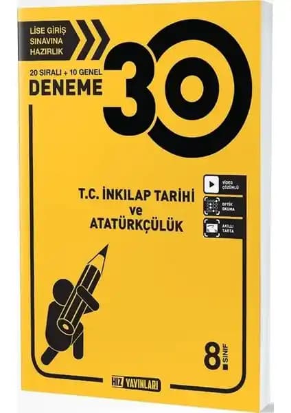 Hız Yayınları 8. Sınıf İnkılap Tarihi ve Atatürkçülük Deneme Kitabı İnceleme ve Kullanım Rehberi