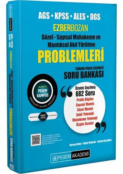 KPSS ALES DGS İçin Ezberbozan Sözel ve Sayısal Mantık Problemleri Soru Bankası