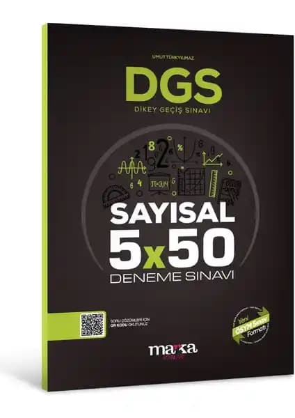 Marka Yayınları 2025 DGS Sayısal 5x50 Deneme Sınavı ile Sınav Başarınızı Artırın