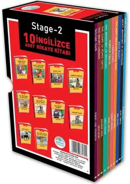 Mavi Çatı Yayınları İngilizce Hikaye Seti Stage 2 10 Kitaplık Koleksiyonuyla Dil Gelişimini Destekle