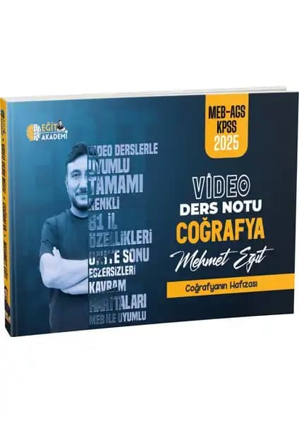 Mehmet Eğit KPSS Coğrafya Video Ders Notları Güncel ve Detaylı Kaynak
