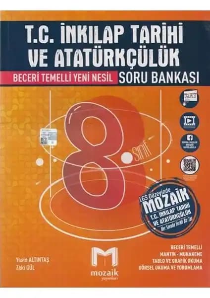 Mozaik Yayınları 8. Sınıf LGS Türk Inkılap ve Atatürkçülük Soru Bankası 2023 Güncel İçerik