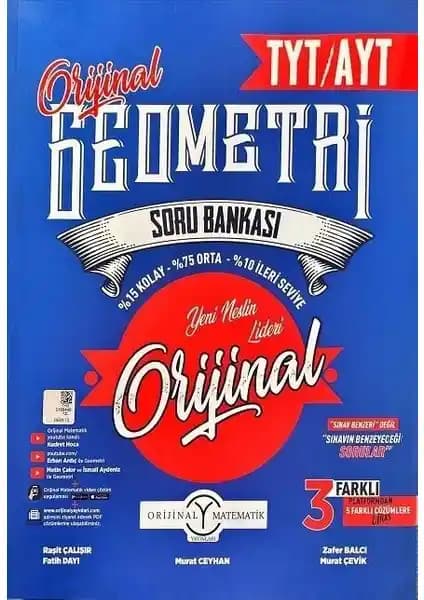 Orijinal Yayınları TYT AYT Geometri Soru Bankası 2023 Güncel ve Kapsamlı İçerik