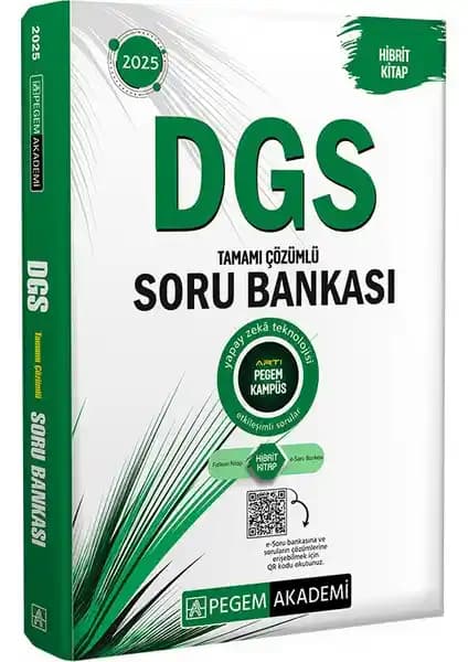 Pegem Akademi 2025 DGS Tamamı Çözümlü Soru Bankası Gelişmiş İçerik ve Öğrenci Dostu Tasarım