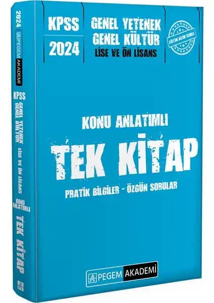 Pegem Akademi KPSS 2024 Genel Yetenek ve Genel Kültür Kitabı Değerlendirmesi