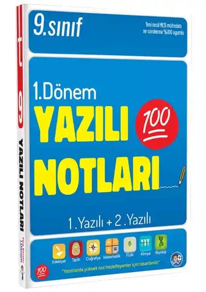 Tonguç Akademi 9. Sınıf Yazılı Notları 1. Dönem ve 2. Dönem Sınavları İçin Güncel Çalışma Materyali
