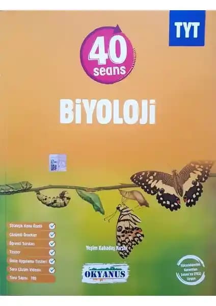 TYT Biyoloji Kitabı 40 Seans Stratejik Özetler ve Uygulama Testleriyle Sınava Hazırlık