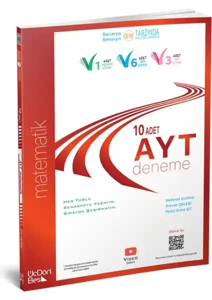 ÜçDörtBeş Yayınları AYT Matematik Deneme Seti: Sınava Hazırlık İçin Kapsamlı Çalışma Kaynağı