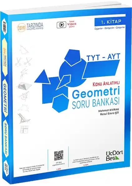 ÜçDörtBeş Yayınları TYT-AYT Geometri Soru Bankası 1. Kitap Detaylı İnceleme ve Değerlendirme