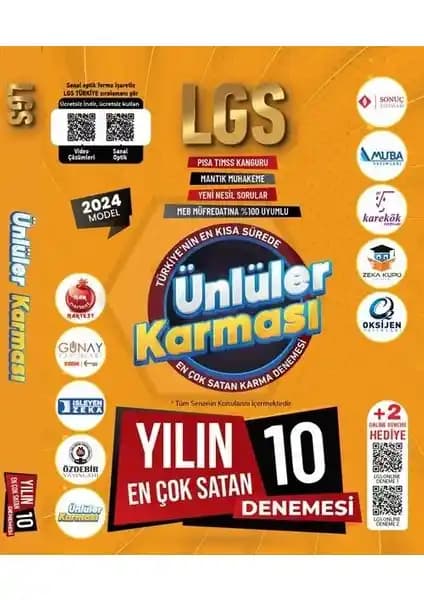 Ünlüler Karması 8. Sınıf LGS Deneme Seti: Sınava Hazırlık ve Performans Artırıcı Kaynak