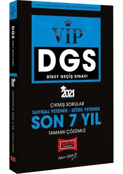 Yargı Yayınevi DGS VIP Sayısal ve Sözel Yetenek Son 7 Yıl Tamamı Çözümlü Fasikül