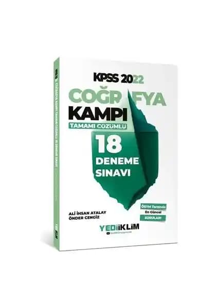 Yediiklim Yayınları 2022 KPSS Coğrafya Kampı Çözümlü Deneme Sınavları Kitabı
