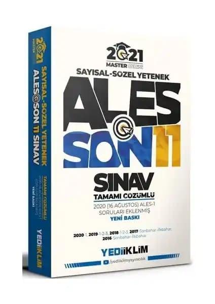Yediiklim Yayınları Master Serisi ALES Son 11 Sınav Tamamı Çözümlü Sorular Kitabı İncelemesi ve Özellikleri