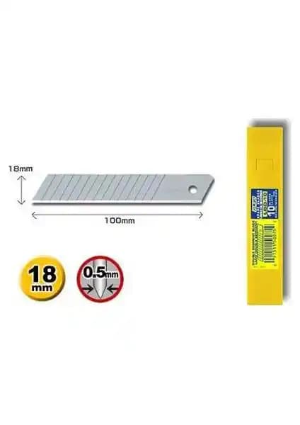 Olfa LB-10 Geniş Maket Bıçağı Yedeği 10'Lu Tüp - Dayanıklı ve Pratik Kesim Çözümü