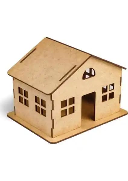 Südor Wood Kendin Yap Maket Sade Büyük Ev: Eğitici ve Eğlenceli Ahşap Model