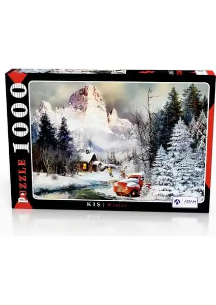 Adam Games Kış Temalı 1000 Parça Puzzle Yetişkinler İçin Zihinsel Gelişim ve Eğlence