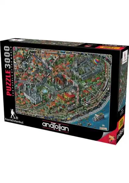 Anadolu 3000 Parçalık Puzzle İstanbul Fractal Görüntüsü Yüksek Kalite ve Detaylarla