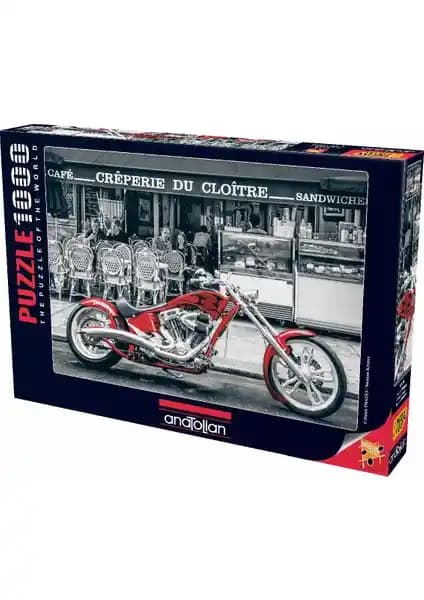 Anatolian Kırmızı Chopper Puzzle 1000 Parça Motor Tutkunları İçin Detaylı ve Kaliteli Tasarım