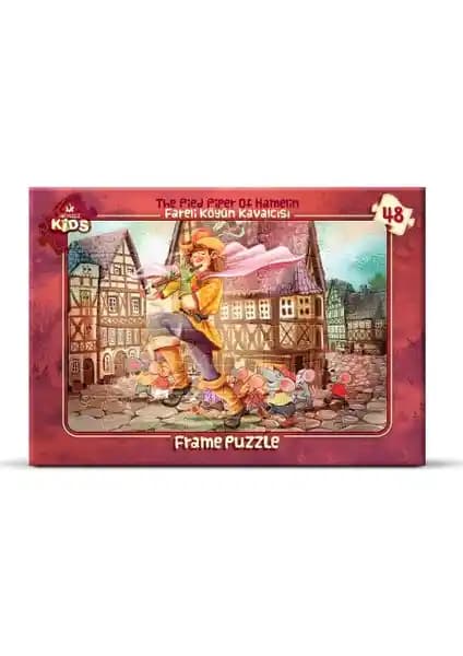 Art Puzzle Art Çocuk Frame Puzzle Fareli Köyün Kavalcısı Güvenli ve Eğitici Oyuncak 3-5 Yaş Çocuklar İçin