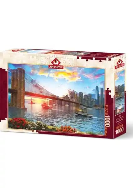 Art Puzzle New York Günbatımı 1000 Parça Yüksek Kalite Detaylı Yapboz