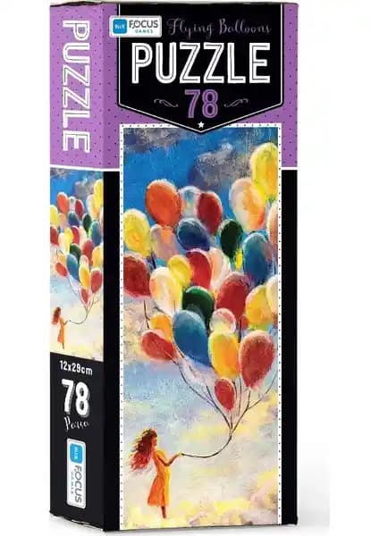Blue Focus 78 Parça Puzzle Flying Balloons: Çocuklar ve Yetişkinler İçin Eğlenceli Zeka Geliştirici Puzzle Seti