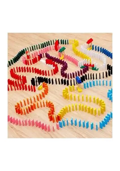 Blueway Ahşap 360 Parça Domino Taşı Eğlence Oyunu Çocuklar İçin Geliştirici ve Eğlenceli