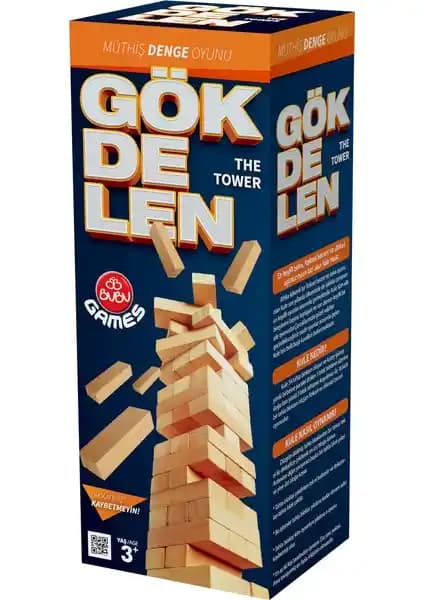 Bubu Gökdelen-Jenga Denge ve Eğlence Oyunu Türkiye’de Üretilmiş Ahşap Tasarım