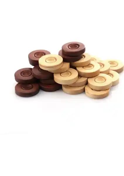 El İşçiliğiyle Şimşir Ağacından Üretilmiş Şık Tavla Pulu - Dayanıklı ve Estetik Oyun Aksesuarı