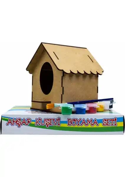 Emin İş Eğitim Boyama Ahşap Kuş Evi Seti: Çocuklar İçin Yaratıcı ve Eğitici Aktivite