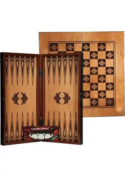 Eser Sedef Yakma Tavla Büyük Boy: Estetik ve Dayanıklı Oyun Takımı