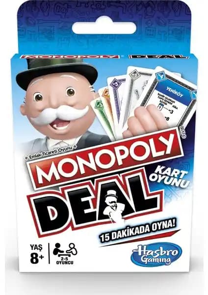 Hasbro Gaming Monopoly Deal: Hızlı ve Stratejik Masa Oyunu Deneyimi 75-90 Karakter
