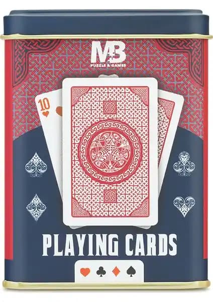 Mabbels Metal Kutulu Kırmızı İskambil Kağıdı Dayanıklı ve Şık Tasarım