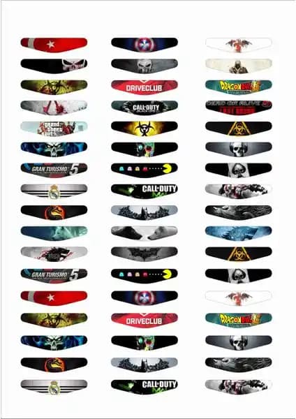 PlayStation 4 Dualshock Lightbar Renkli Sticker Seti ile Kontrolcünüzü Kişiselleştirin