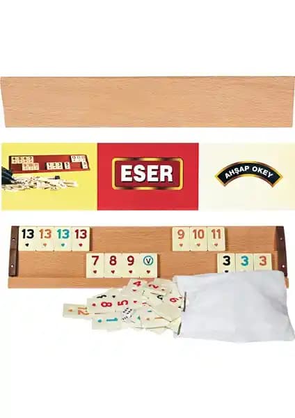 Sedef Okey Eser Ağaç Büyük Boy Okey: Dayanıklı ve Estetik Oyun Takımı